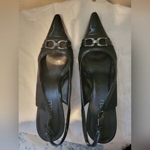 Vaneli Black Heels with Silver Accent Size 9